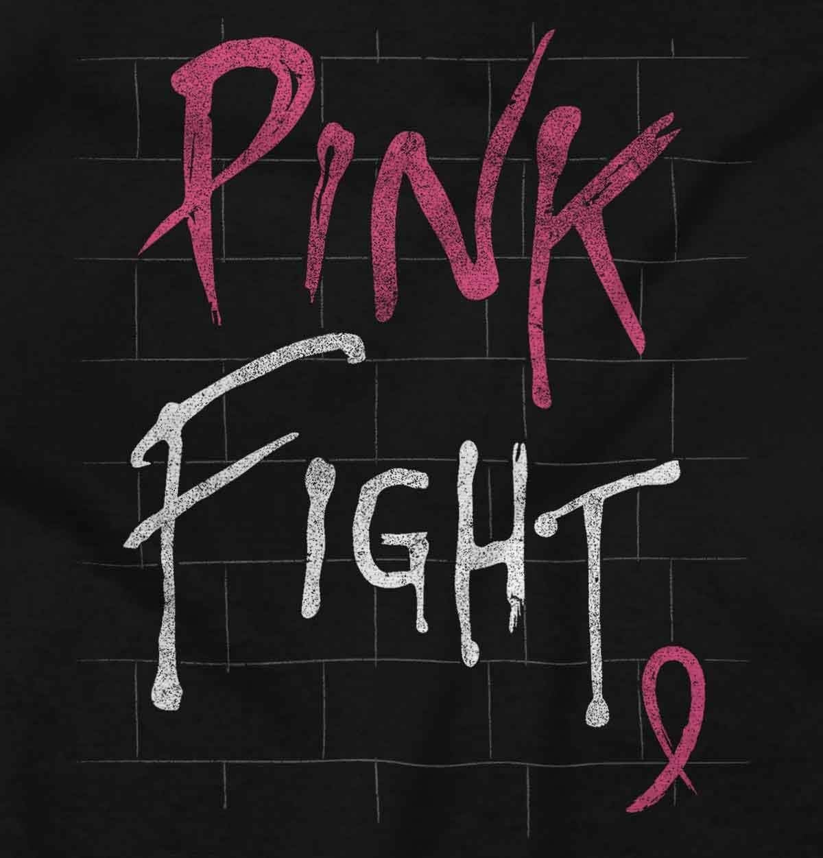 image:imagePink Fight Breast Cancer Awareness Womens Graphic T Shirt TeesBlack