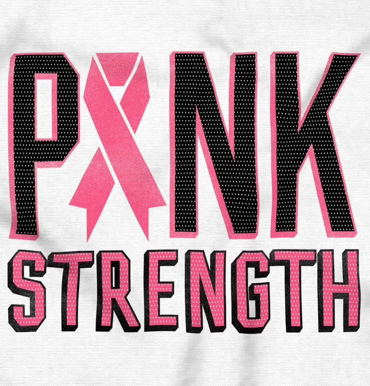 image:imagePink Strength Breast Cancer Awareness Hoodie Sweatshirt WomenWhite