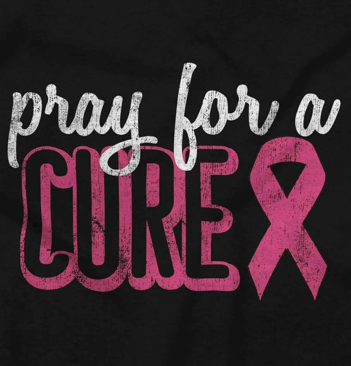 image:imagePray For A Cure Breast Cancer Aware Women Crewneck SweatshirtBlack