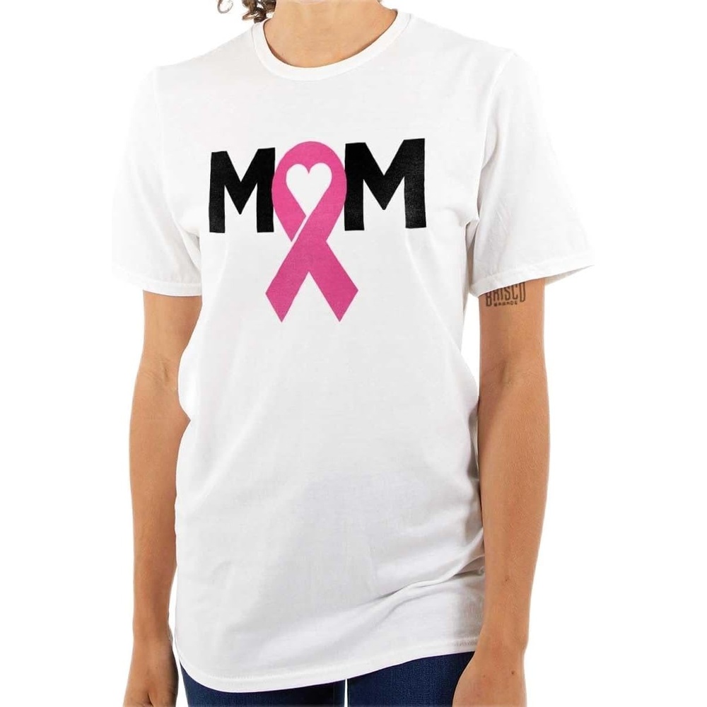 image:imageBreast Cancer Awareness Mom Fighter Womens Graphic T Shirt TeesWhite