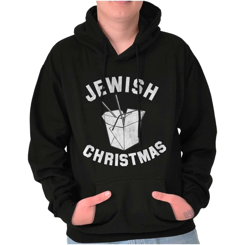 image:imageBrisco Brands Jewish Christmas Chinese Takeout Hoodie Sweatshirt Women MenBlack