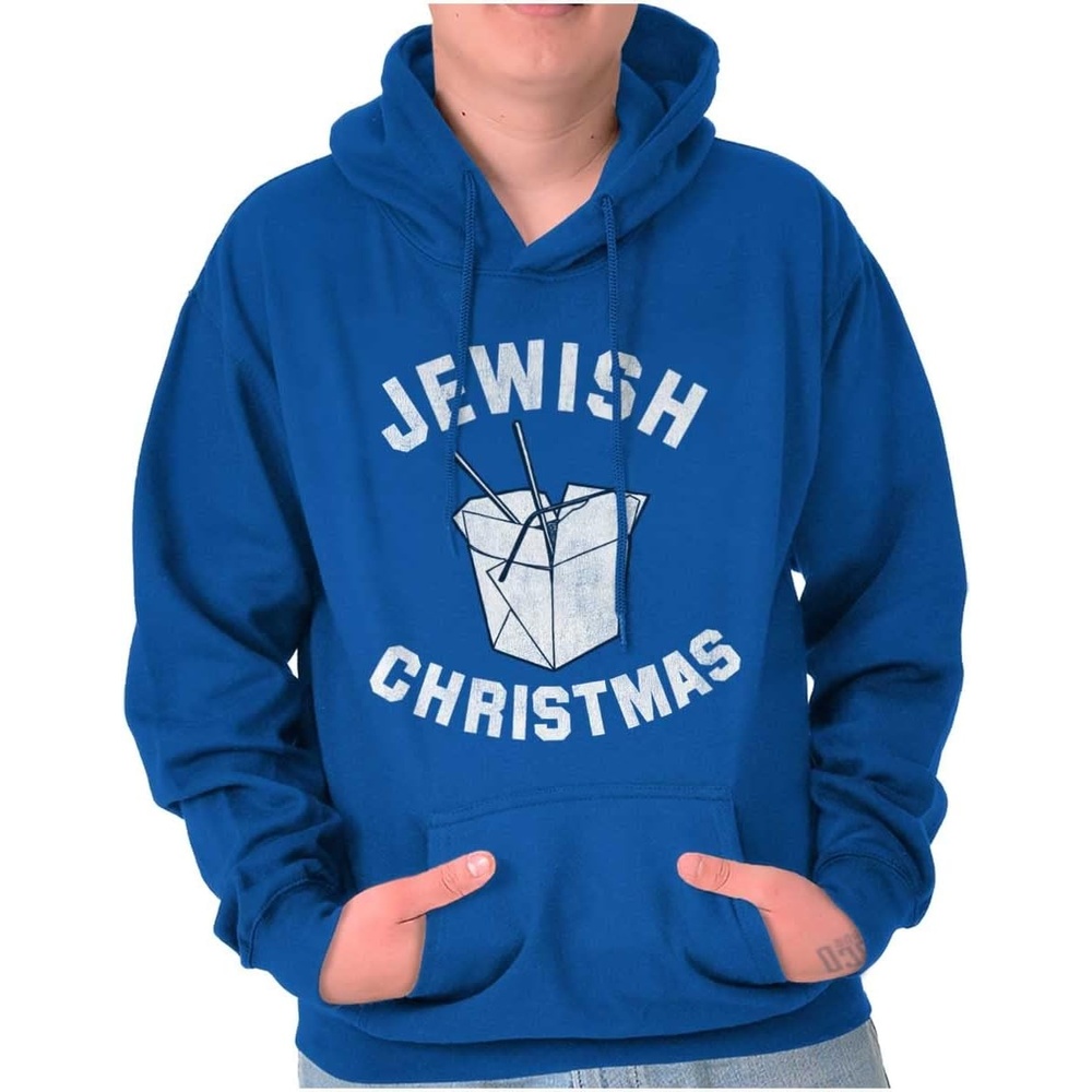 image:imageBrisco Brands Jewish Christmas Chinese Takeout Hoodie Sweatshirt Women MenRoyal