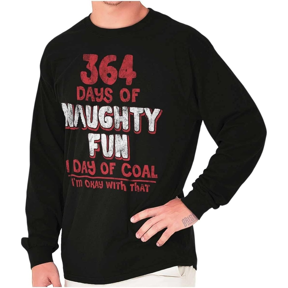 image:imageChristmas 364 Days Fun 1 Day of Coal Long Sleeve Tshirt Men Women1 Day of Coal