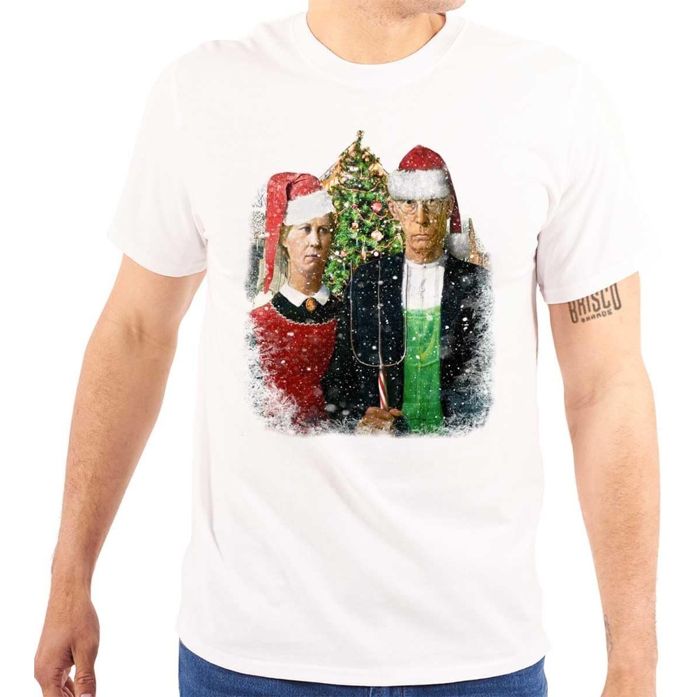 image:imageChristmas Gothic Art Xmas Couple Graphic T Shirt Men or WomenWhite