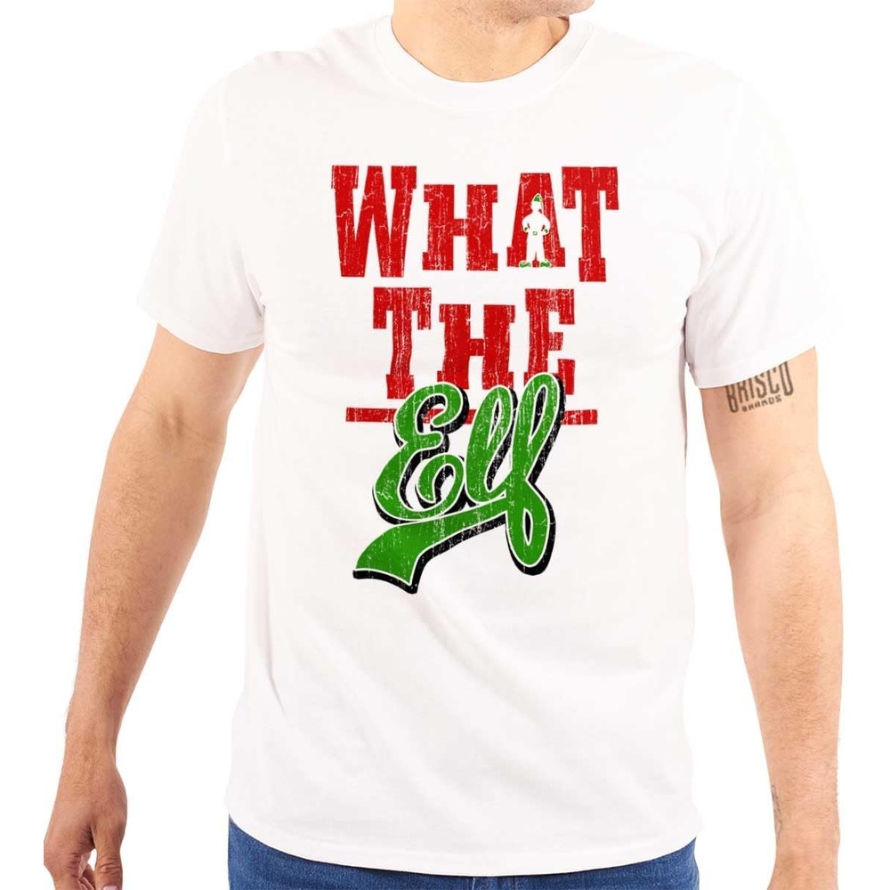 image:imageFunny Christmas What The Elf Xmas Graphic T Shirt Men or WomenWhite