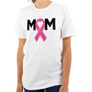Breast Cancer Awareness Mom Fighter Womens Graphic T Shirt Tees(White)
