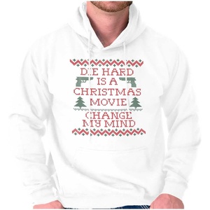 Brisco Brands Christmas Movie Change My Mind Hoodie Sweatshirt Women Men(White)