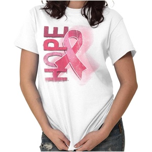 Hope Breast Cancer Awareness Warrior Womens Graphic T Shirt Tees(White)