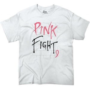 Pink Fight Breast Cancer Awareness Womens Graphic T Shirt Tees(White)