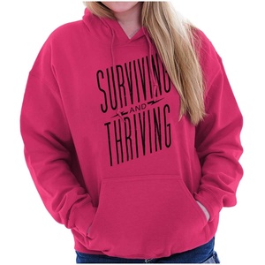 Surviving And Thriving Breast Cancer Hoodie Sweatshirt Women Heliconia