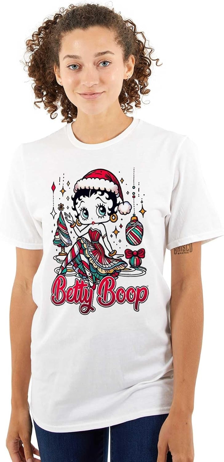 image:imageBetty Boop Christmas Ms Santa Claus Womens Graphic T Shirt TeesWhite
