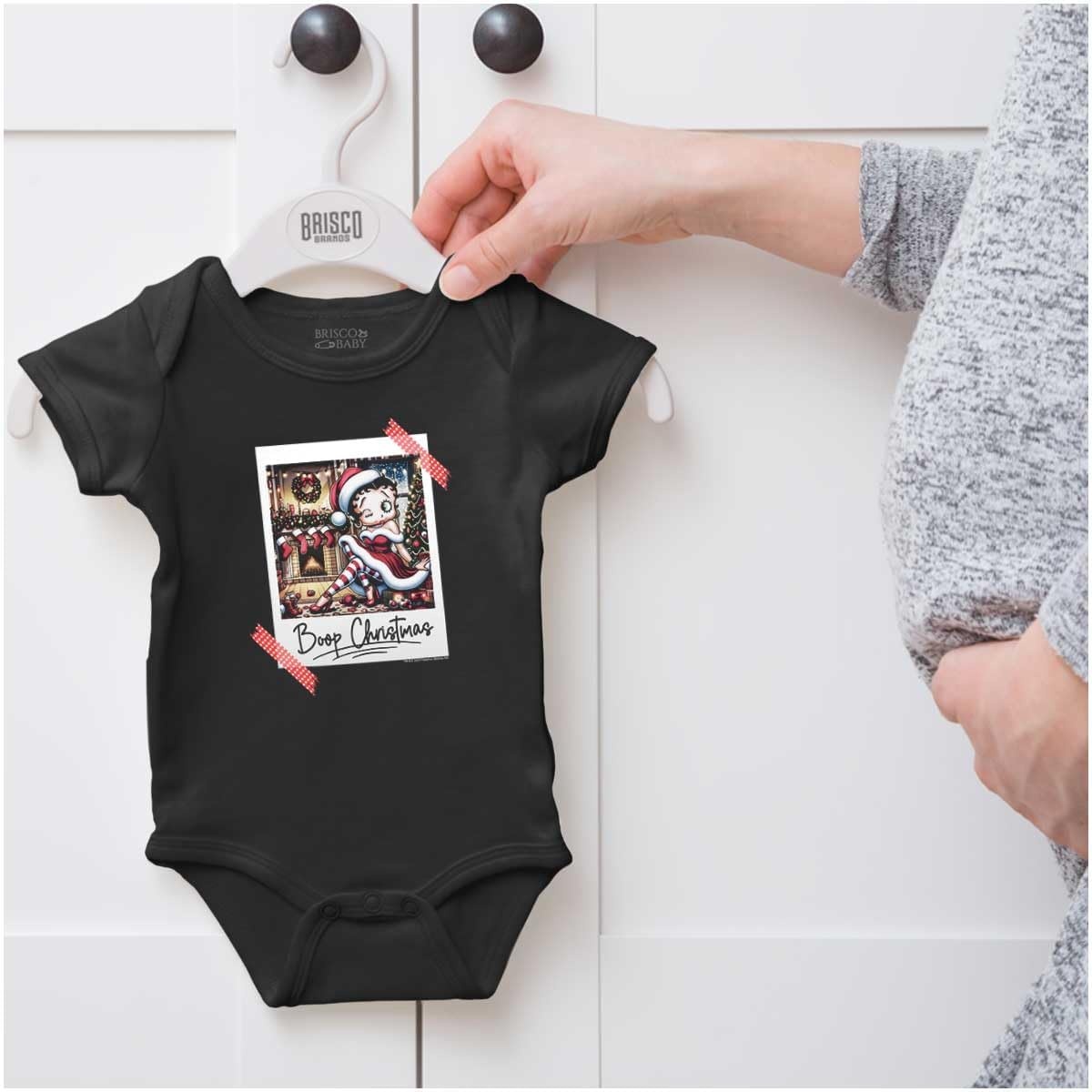 image:imageBetty Boop Christmas Santa Photo Baby Bodysuit Jumper GirlsBlack