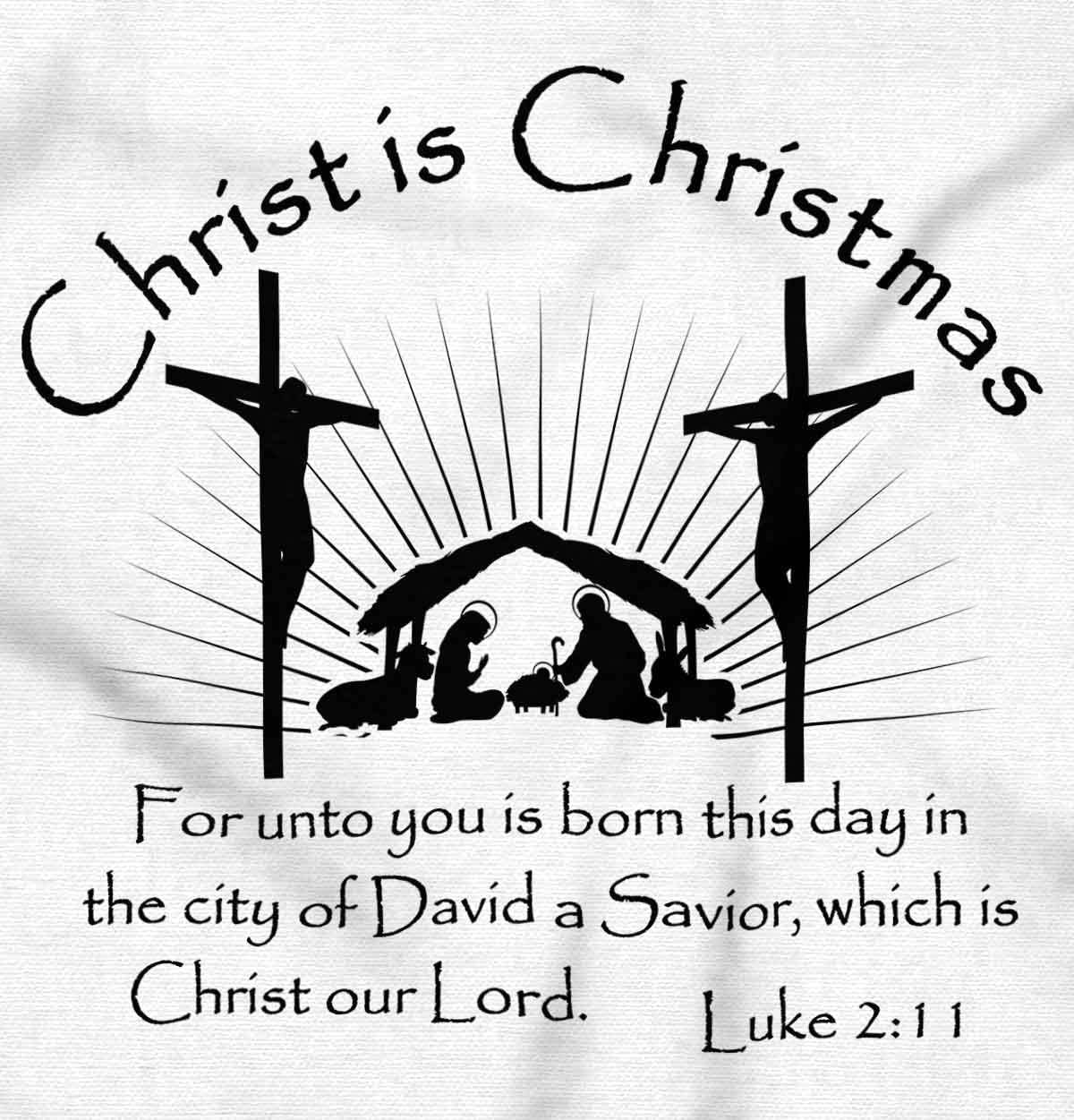 image:imageBrisco Brands Christ is Christmas Christian Sweatshirt for Men or WomenWhite