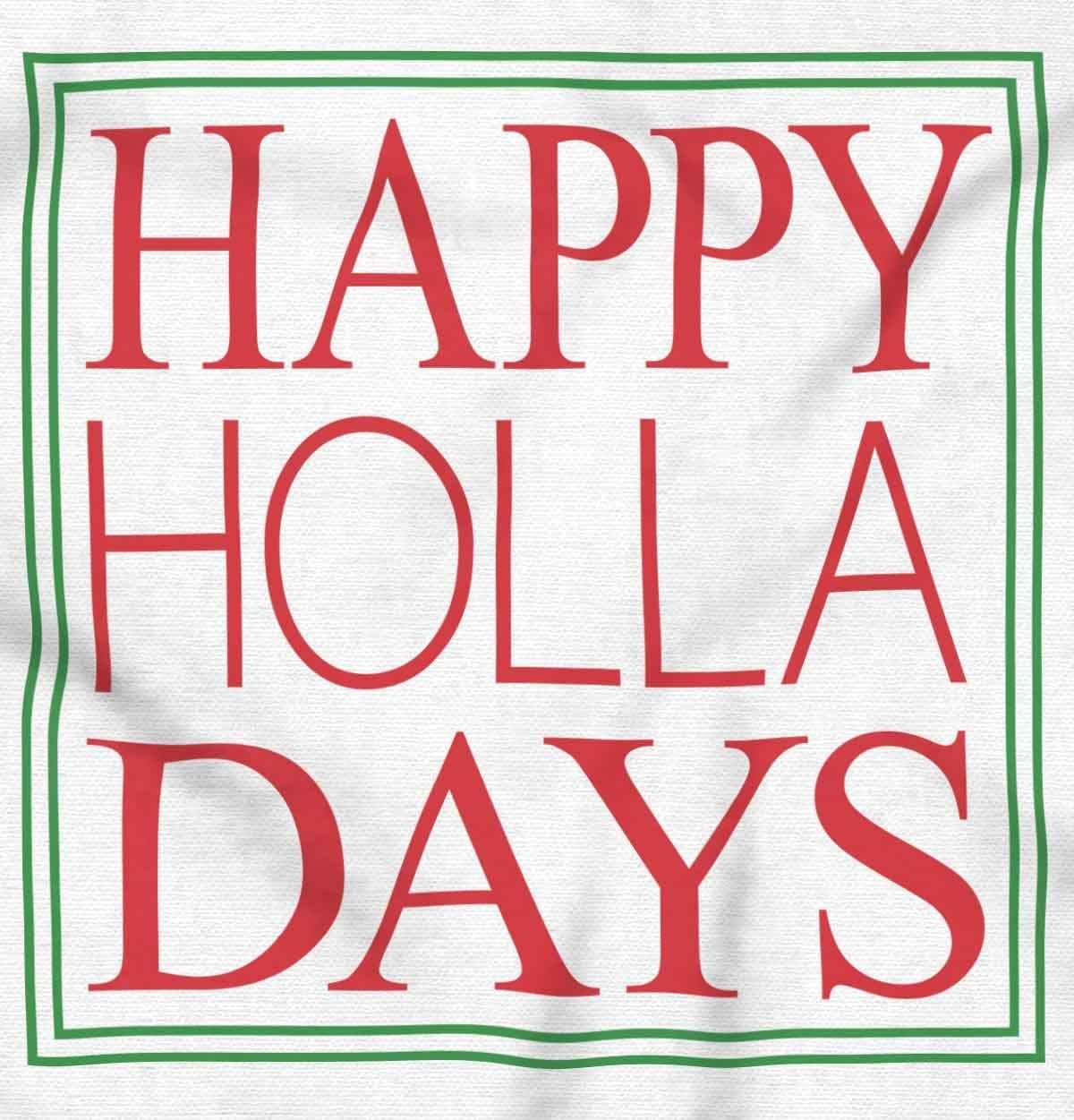 image:imageBrisco Brands Christmas Happy Holla Days Holiday Womens Slim Fit Graphic Tee