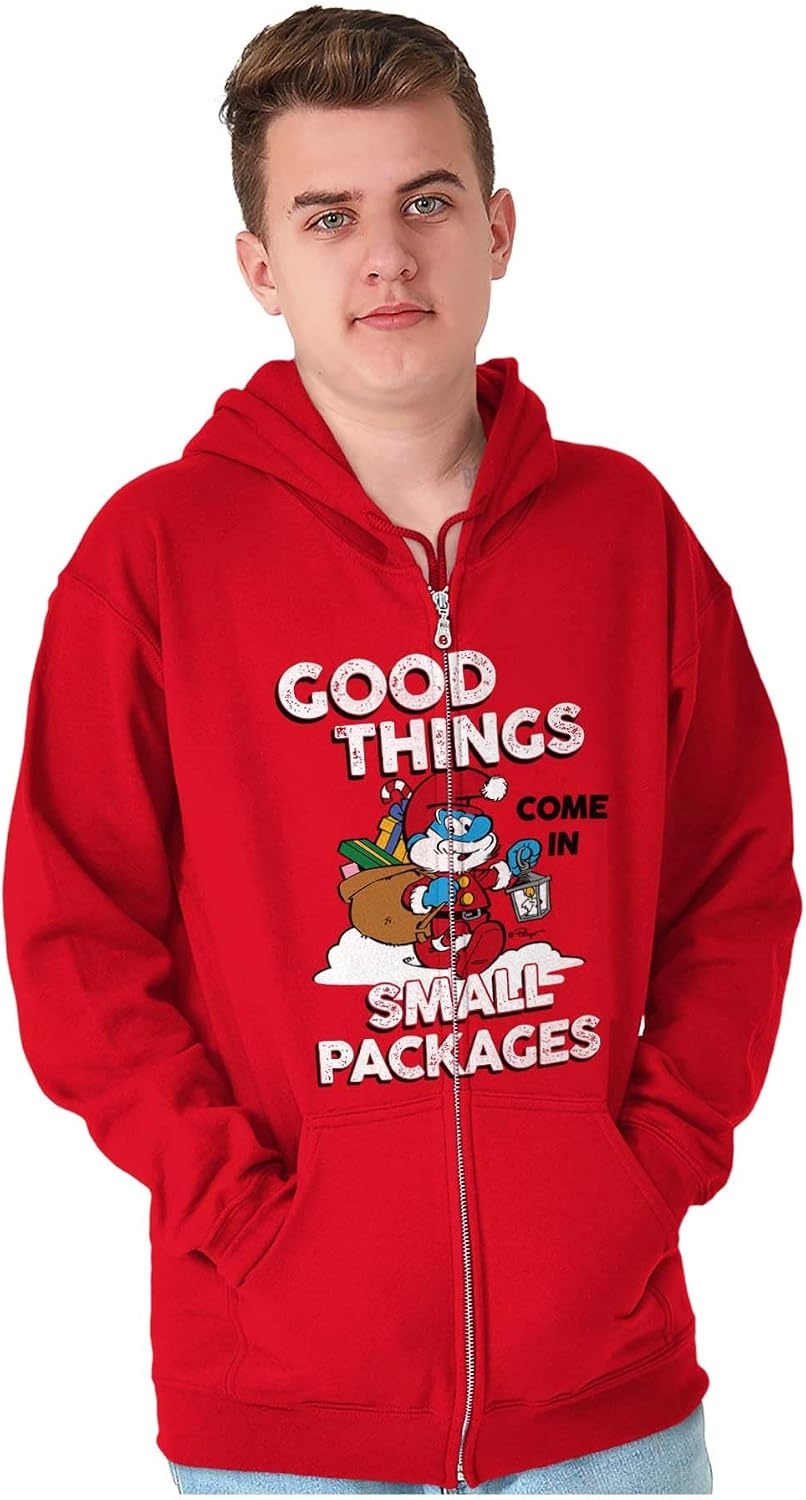 image:imageBrisco Brands Santa Papa Smurf Zip Up Hoodie Mens Womens