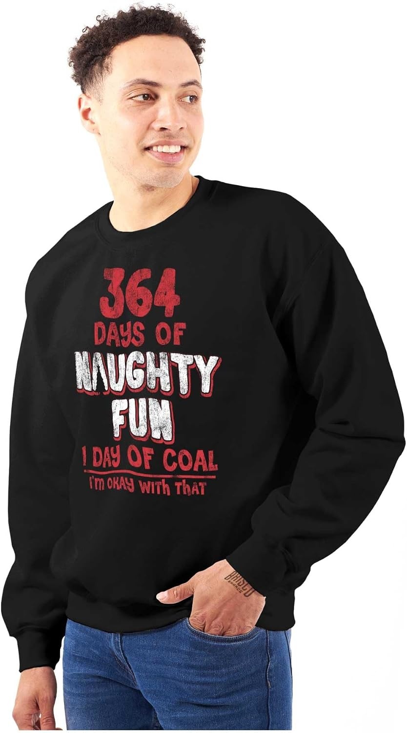 image:imageBrisco Brands Xmas Checklist Naughty Nice Tried Sweatshirt for Men or Women1 Day of Coal