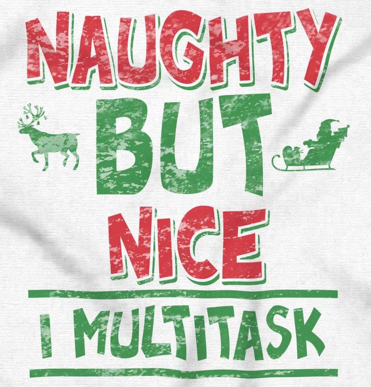 image:imageBrisco Brands Xmas Checklist Naughty Nice Tried Sweatshirt for Men or WomenNaught But Nice I Multitask