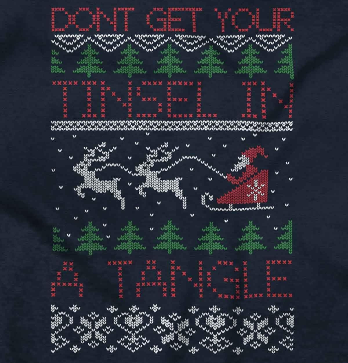 image:imageBrisco Brands Xmas Dont Get Tinsel in a Tangle Sweatshirt for Men or WomenNavy