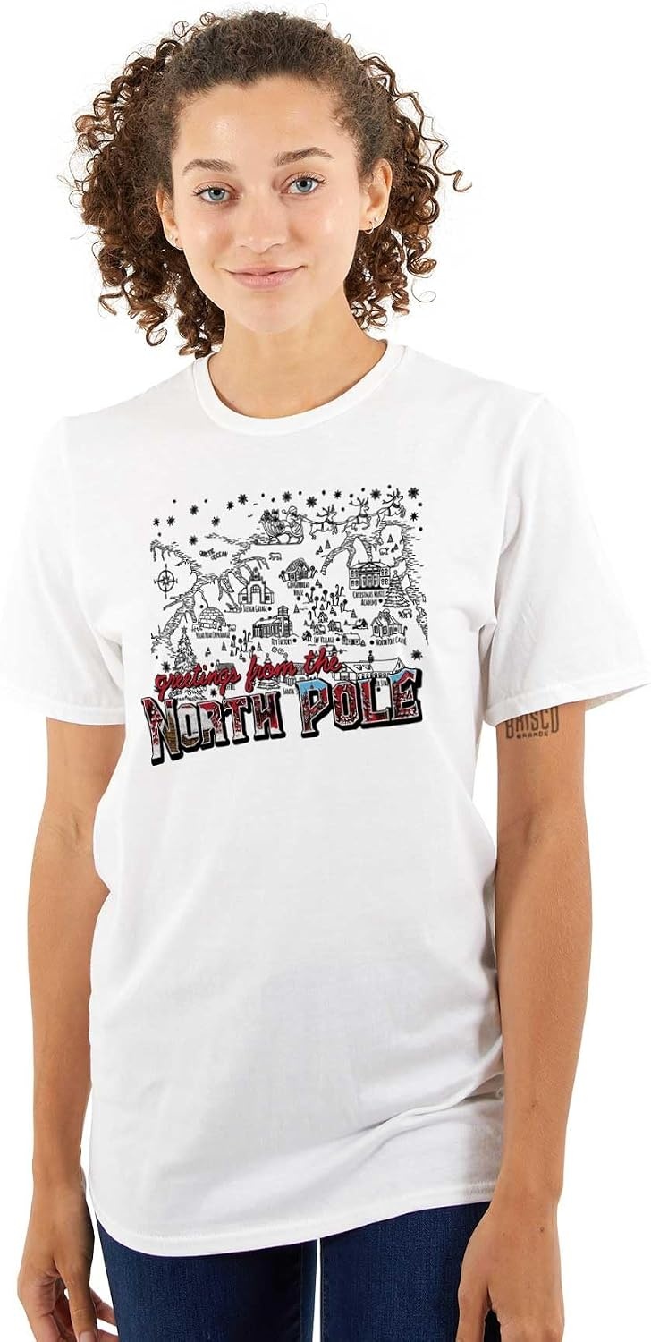 image:imageChristmas Greetings from North Pole Graphic T Shirt Men or WomenWhite