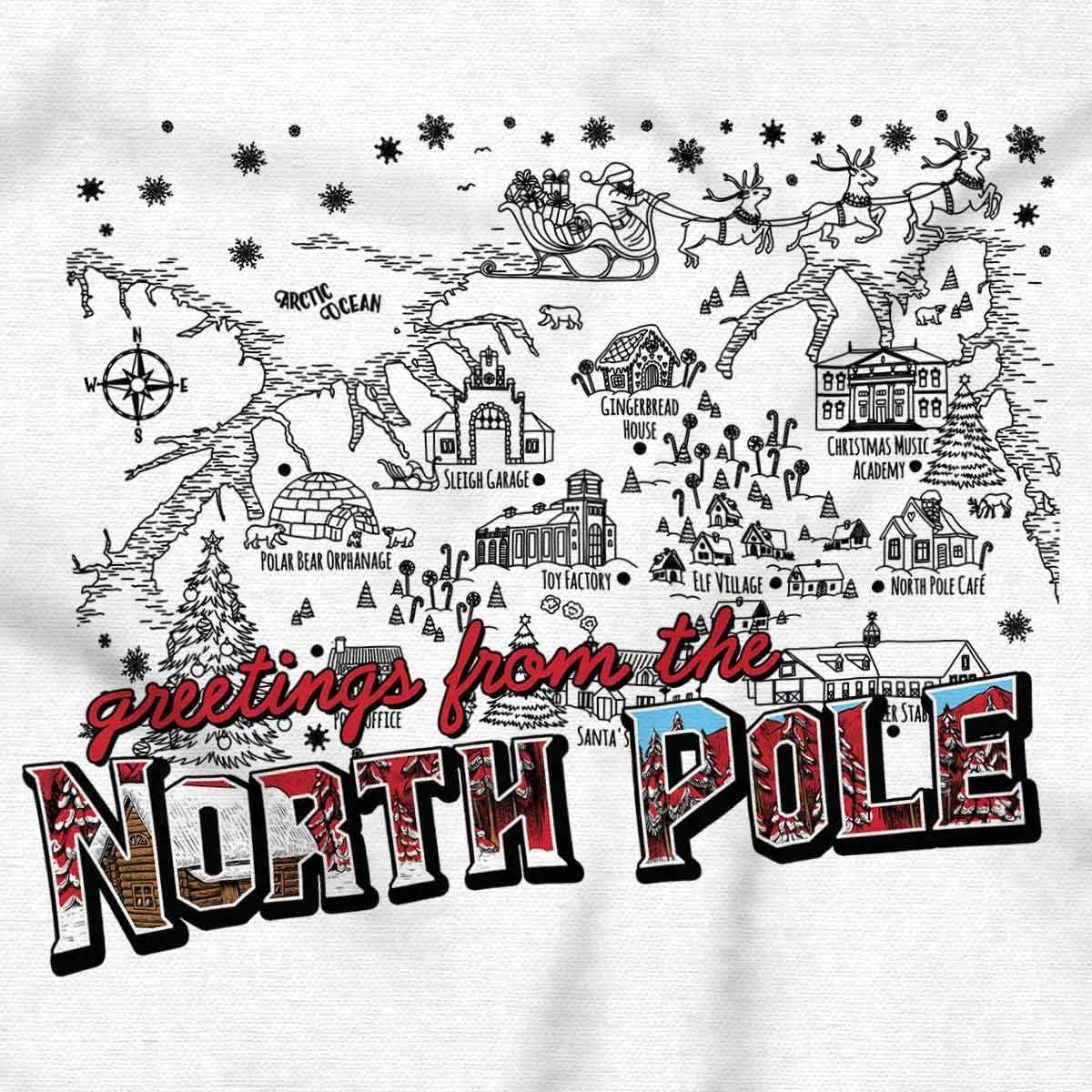 image:imageChristmas Greetings from North Pole Graphic T Shirt Men or WomenWhite
