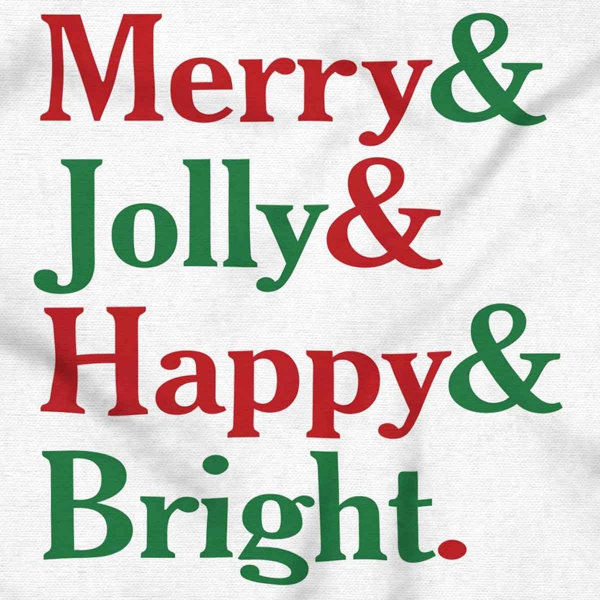 image:imageChristmas Merry Jolly Happy Bright Baby Romper Boys or GirlsWhite