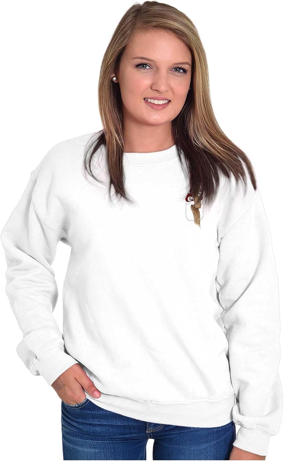 image:imageChristmas Santas Checklist Pocket Sweatshirt for Men or WomenWhite
