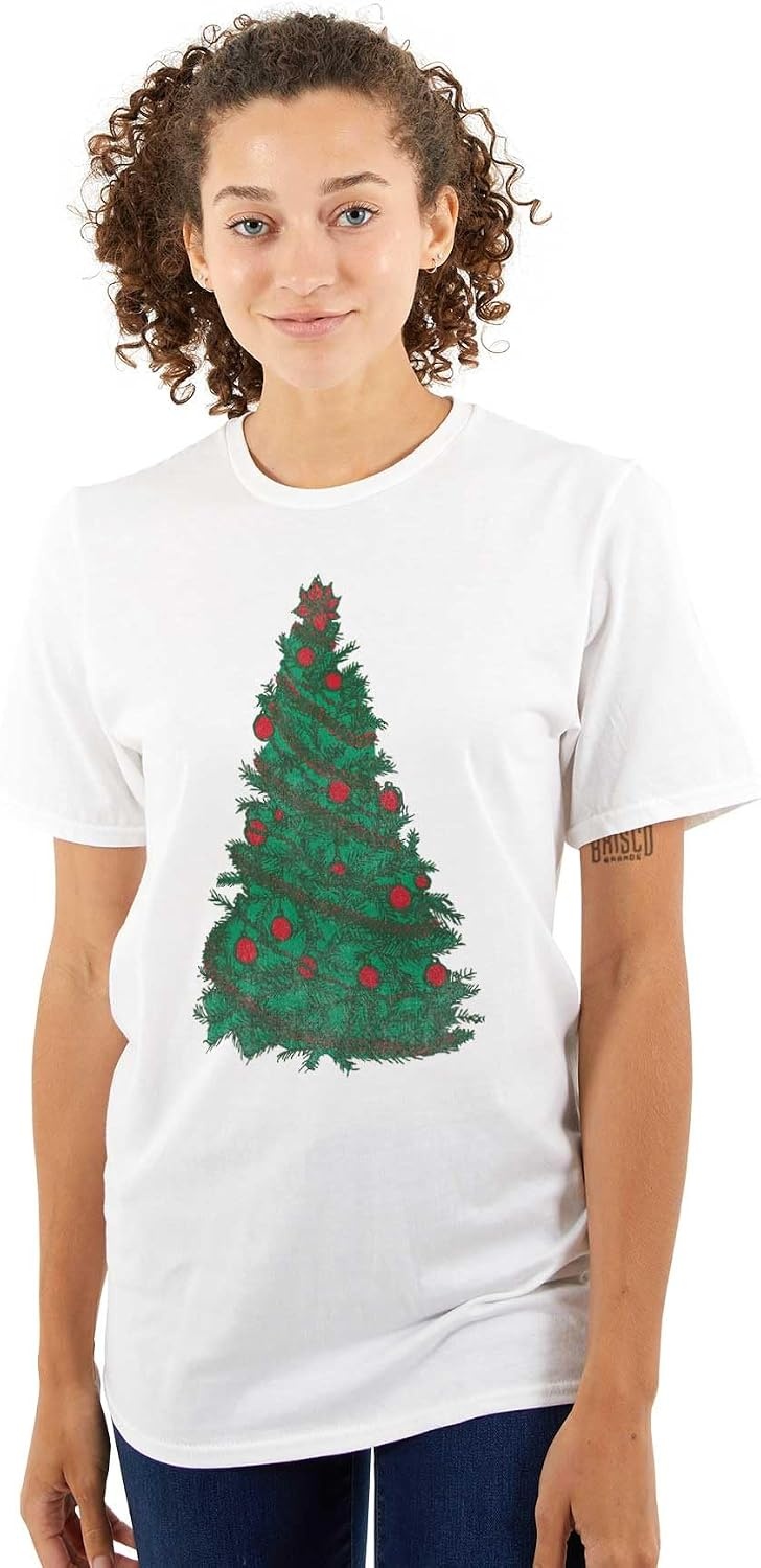 image:imageClassic Vintage Christmas Tree Graphic T Shirt Men or WomenWhite