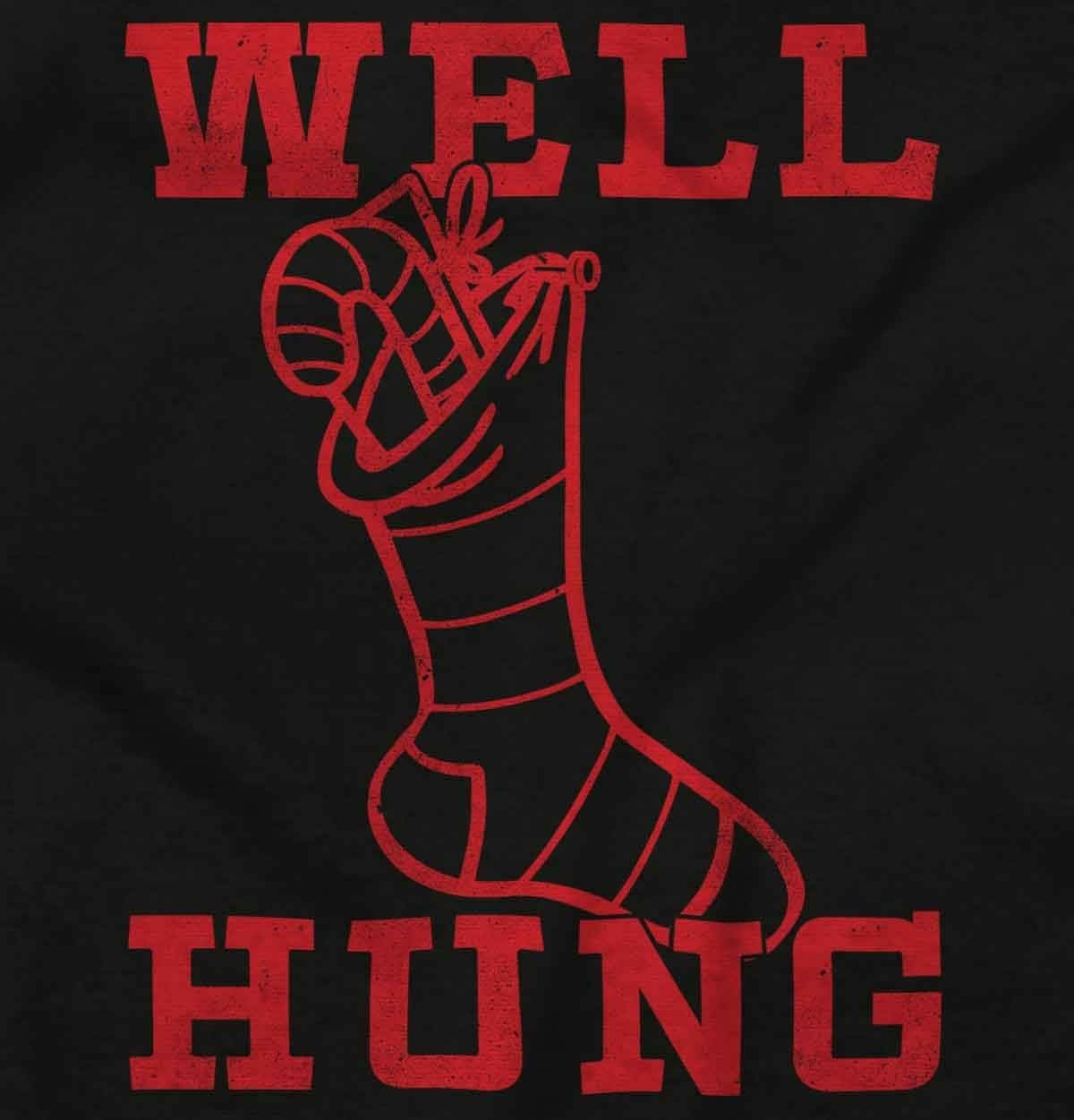 image:imageFunny Christmas Stocking Well Hung Mens Long Sleeve Tee T ShirtBlack