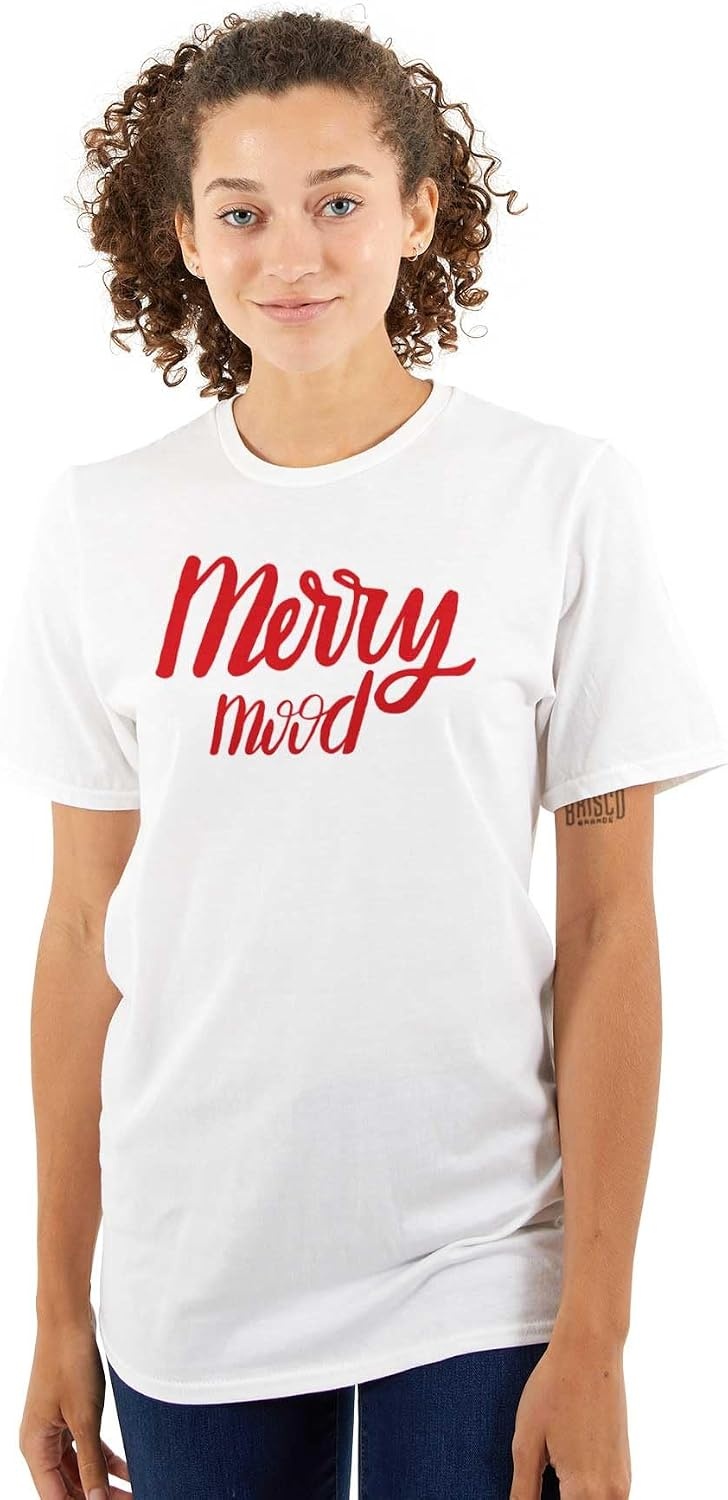 image:imageXmas Classic Christmas Merry Mood Graphic T Shirt Men or WomenWhite