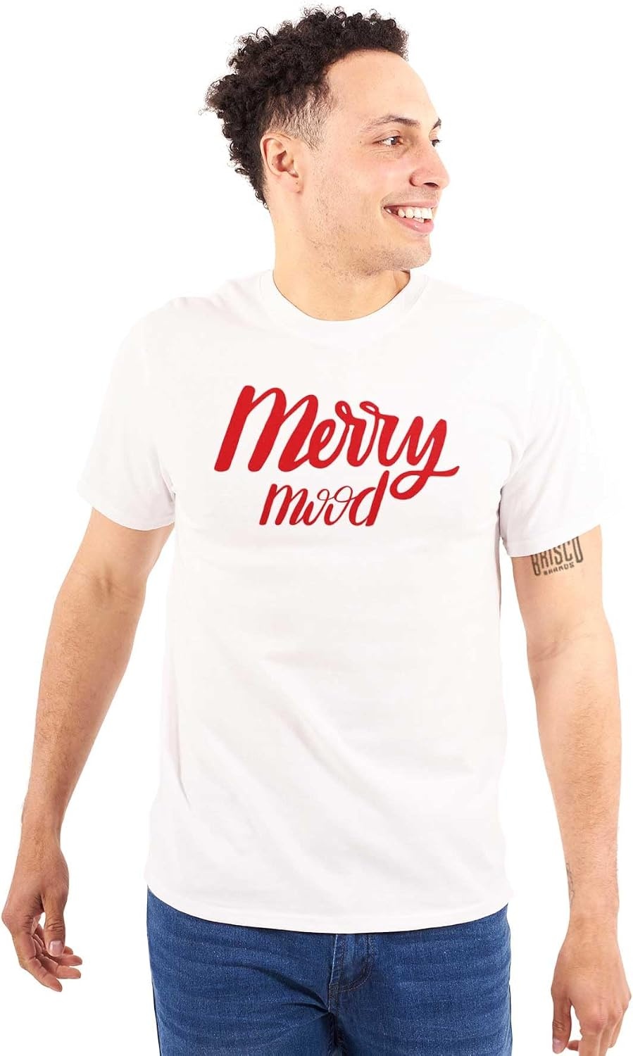 image:imageXmas Classic Christmas Merry Mood Graphic T Shirt Men or WomenWhite