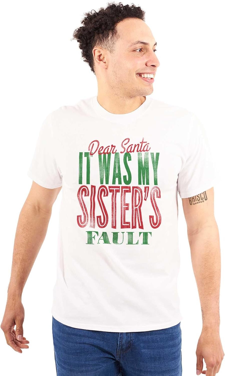 image:imageXmas Dear Santa Its My Sisters Fault Graphic T Shirt Men or WomenWhite