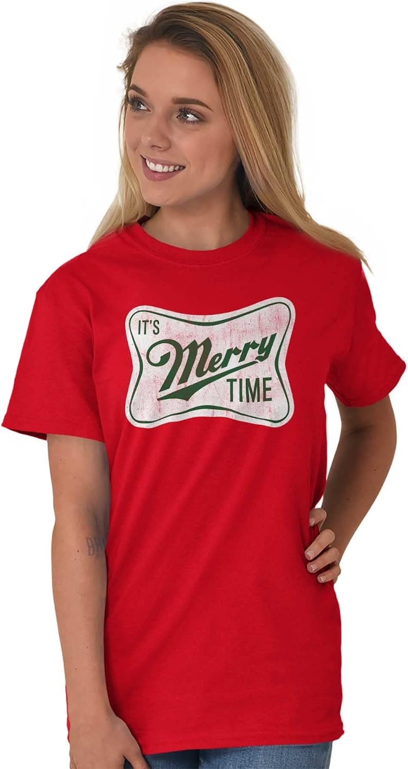 image:imageXmas Its Merry Time Christmas Graphic T Shirt Men or WomenRed