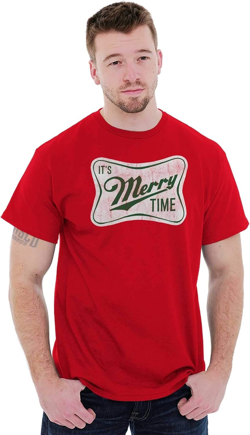 image:imageXmas Its Merry Time Christmas Graphic T Shirt Men or WomenRed