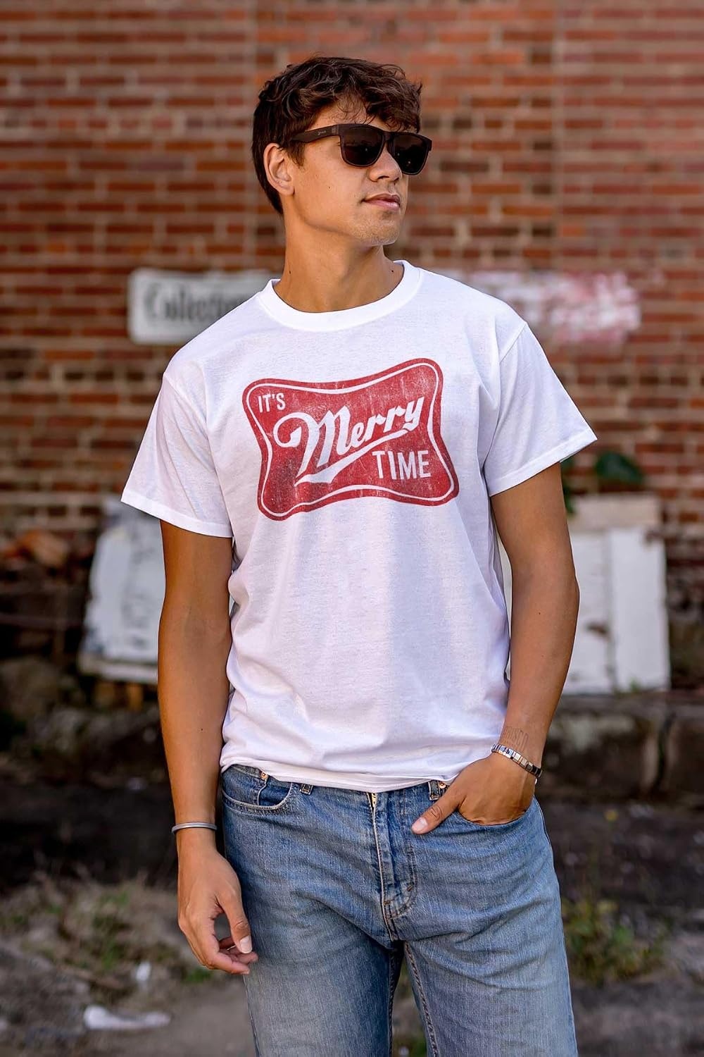 image:imageXmas Its Merry Time Christmas Graphic T Shirt Men or WomenWhite