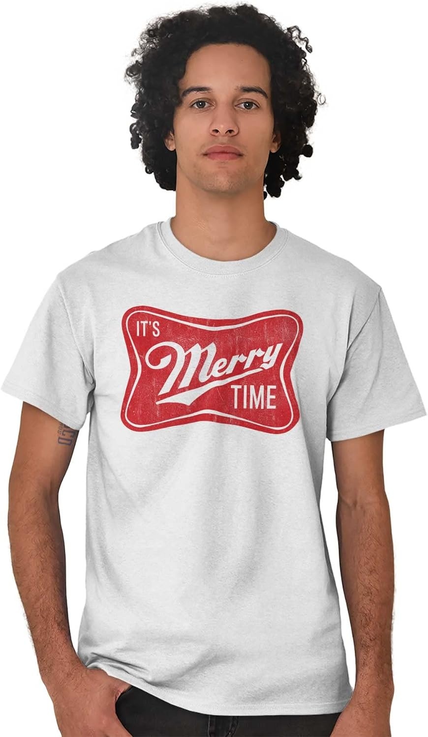 image:imageXmas Its Merry Time Christmas Graphic T Shirt Men or WomenWhite