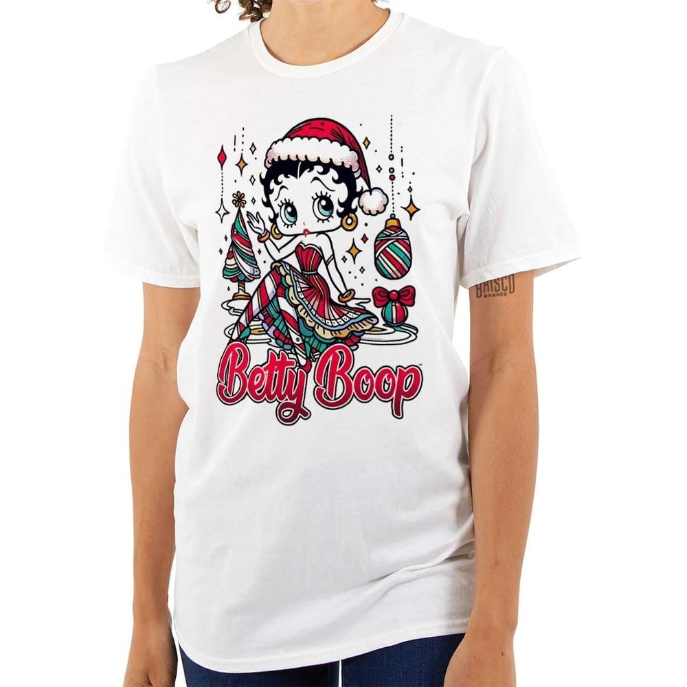image:imageBetty Boop Christmas Ms Santa Claus Womens Graphic T Shirt TeesWhite