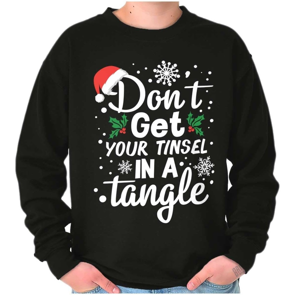 image:imageBrisco Brands Dont Get Your Tinsel in a Tangle Sweatshirt for Men or WomenBlack