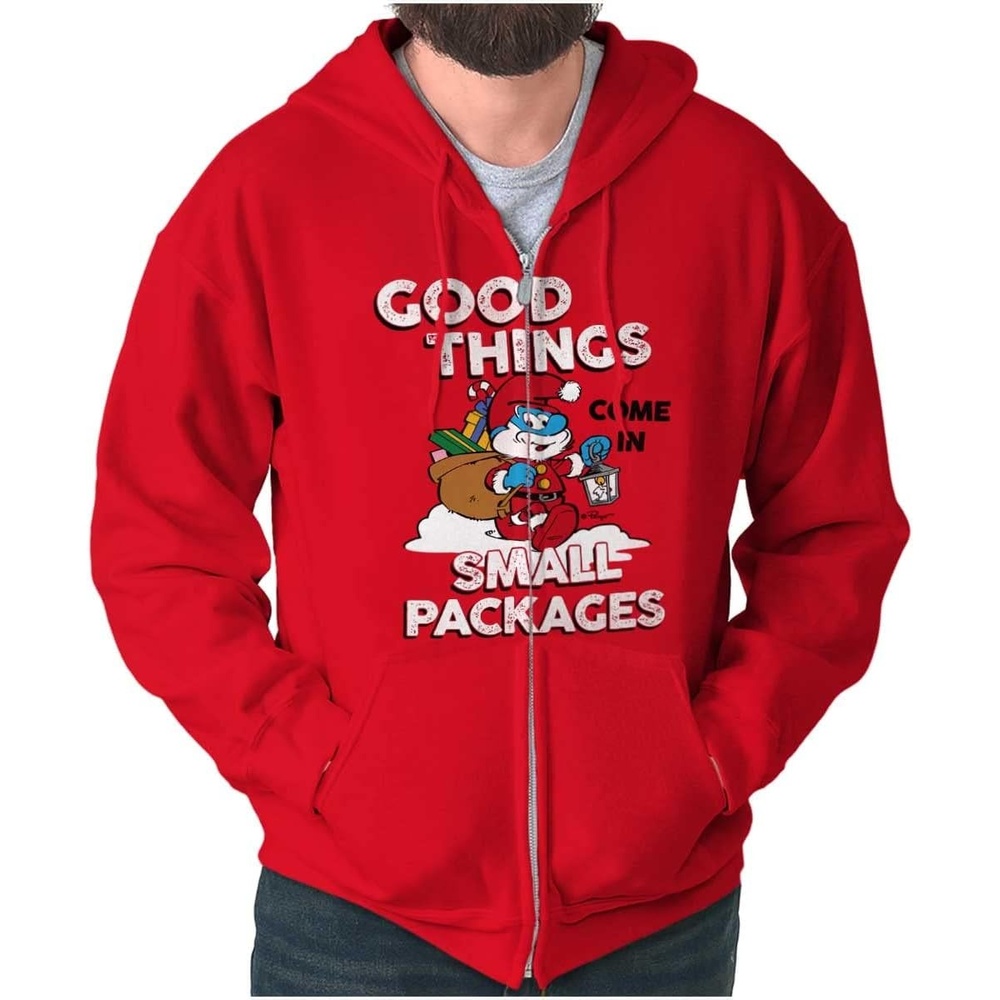 image:imageBrisco Brands Santa Papa Smurf Zip Up Hoodie Mens Womens