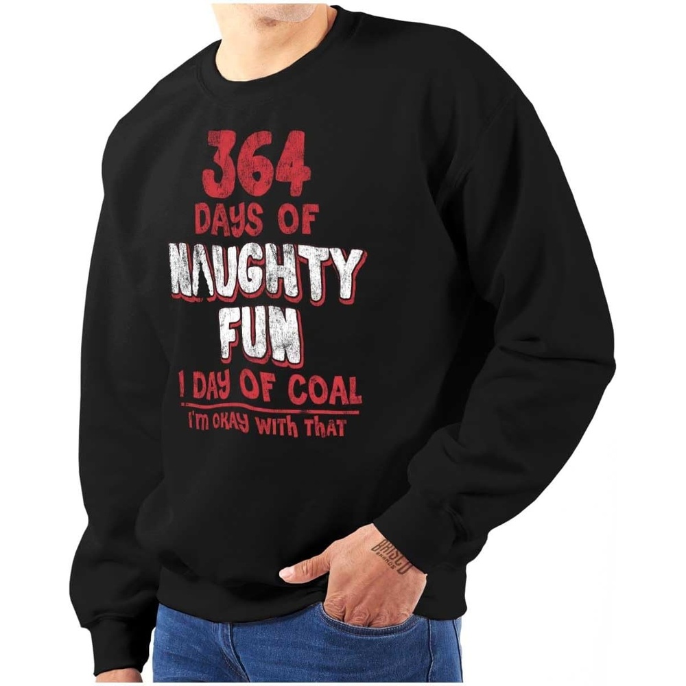 image:imageBrisco Brands Xmas Checklist Naughty Nice Tried Sweatshirt for Men or Women1 Day of Coal