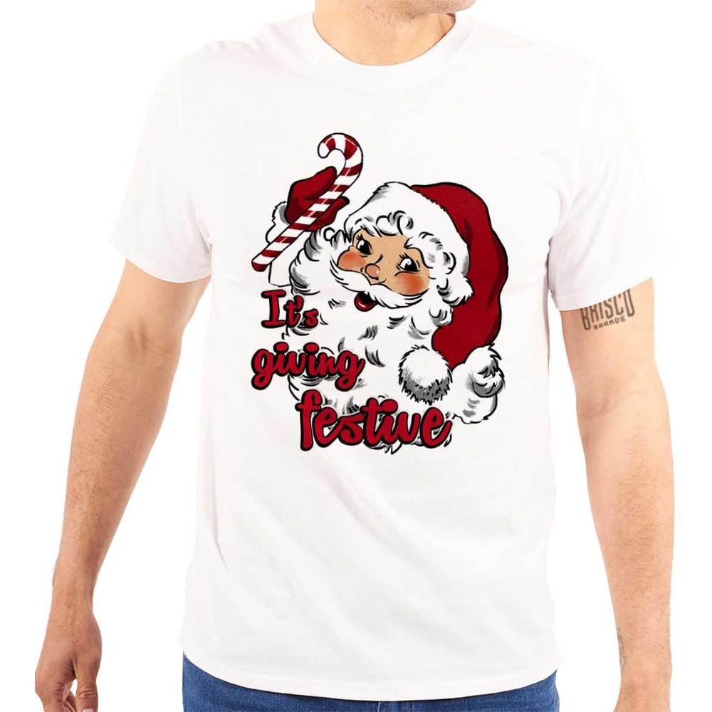 image:imageChristmas Santa Its Giving Festive Graphic T Shirt Men or WomenWhite