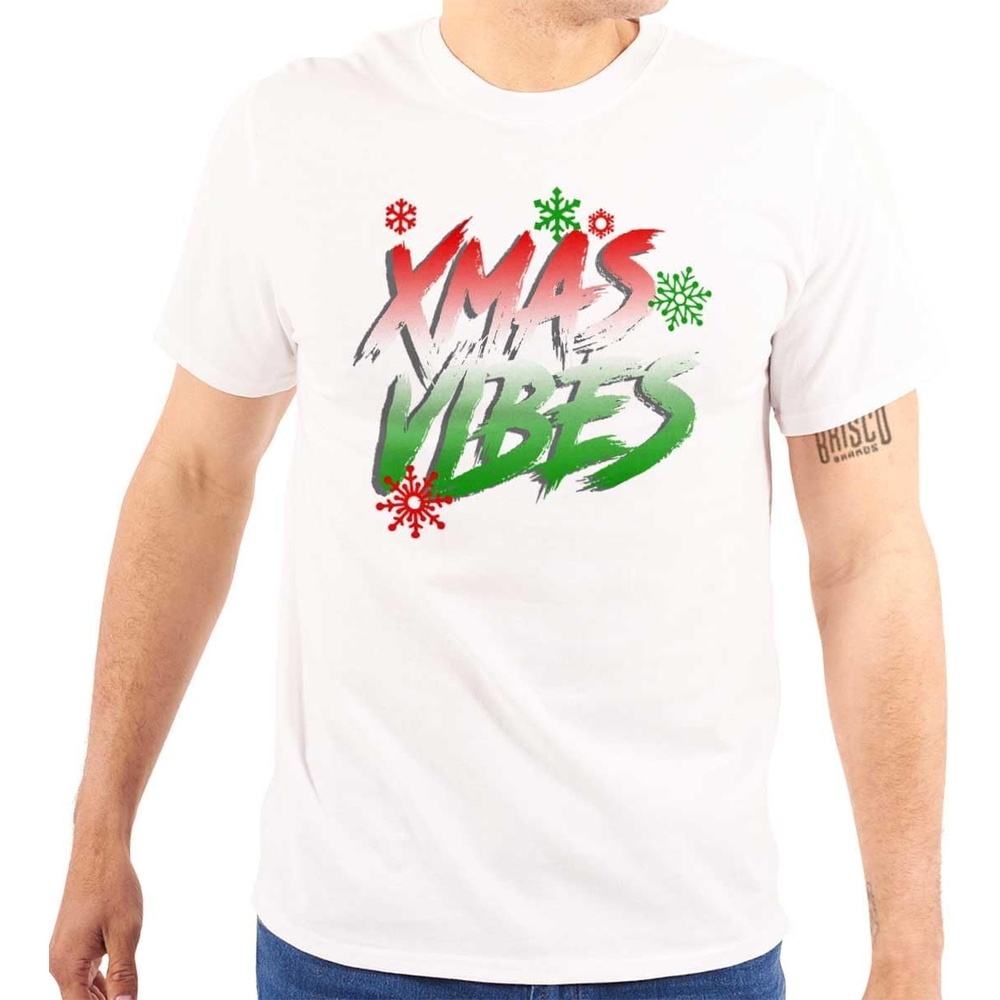 image:imageChristmas Snowflakes Xmas Vibes Graphic T Shirt Men or WomenWhite