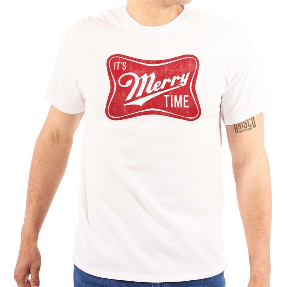 image:imageXmas Its Merry Time Christmas Graphic T Shirt Men or WomenWhite