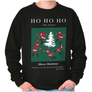 Christmas Santa Dance Matisse Art Sweatshirt for Men or Women(Black)
