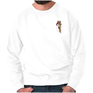 Christmas Santa’s Checklist Pocket Sweatshirt for Men or Women(White)