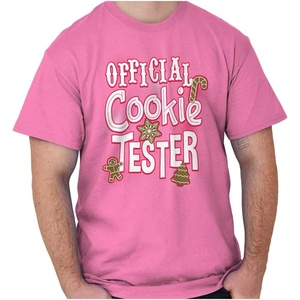 Xmas Official Christmas Cookie Tester Graphic T Shirt Men or Women Azalea