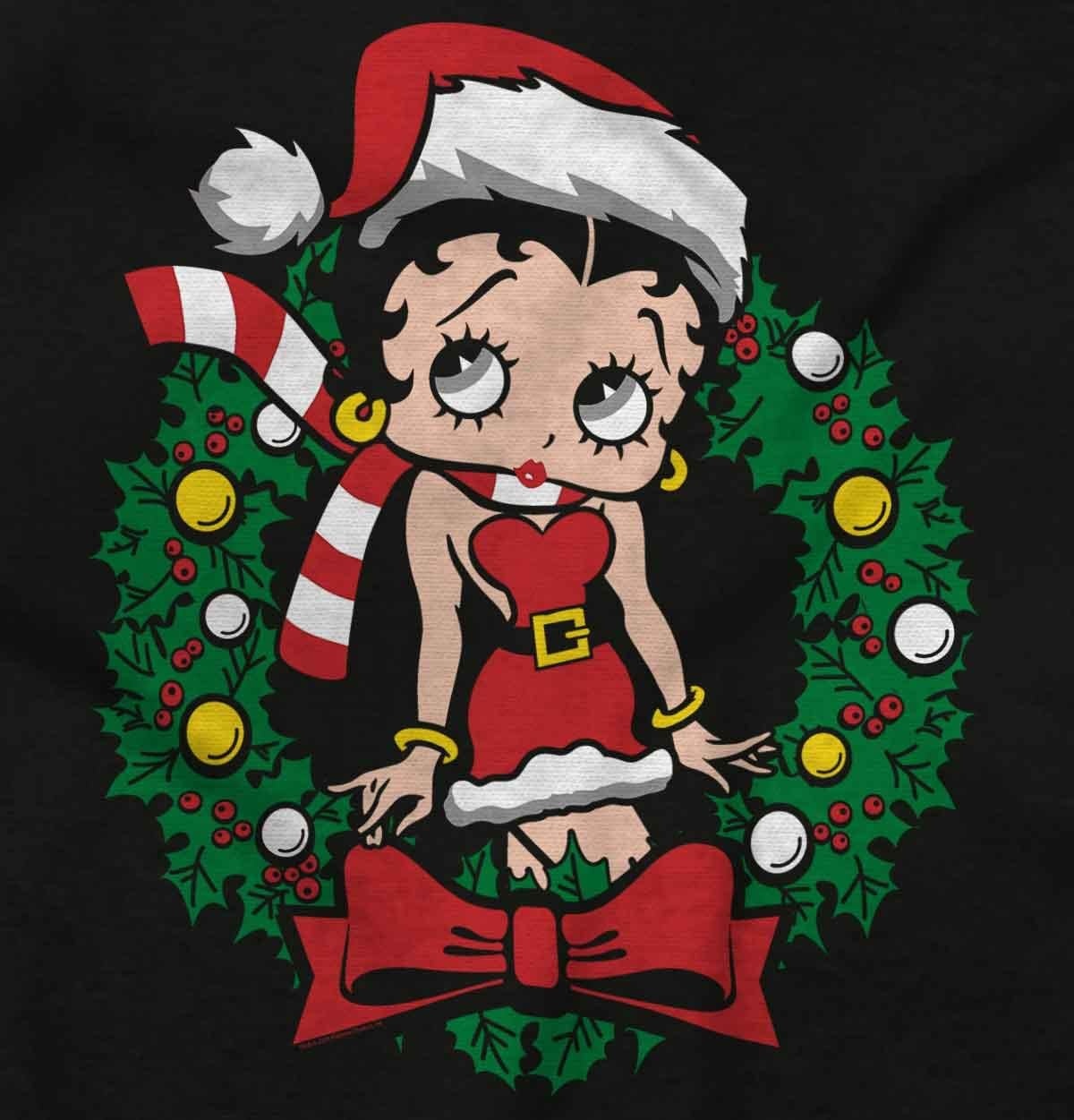 image:imageBetty Boop Christmas Cute Vintage Womens Graphic T Shirt TeesBlack
