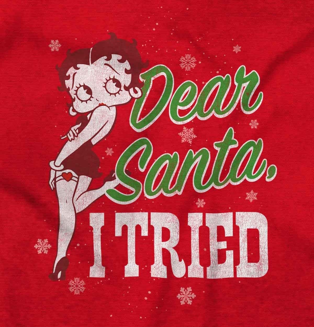 image:imageBetty Boop Christmas Dear Santa Womens Graphic T Shirt TeesRed