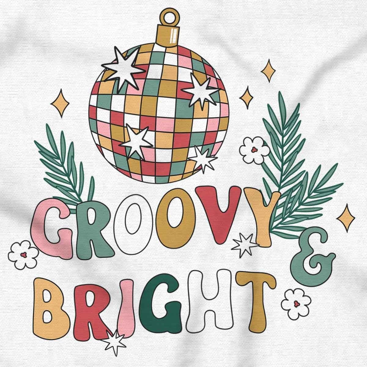 image:imageBrisco Brands Christmas Disco Ball Groovy Bright Baby Romper Boys or GirlsWhite