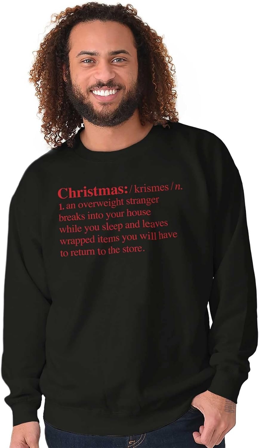 image:imageBrisco Brands Christmas Xmas Definition Funny Sweatshirt for Men or WomenBlack