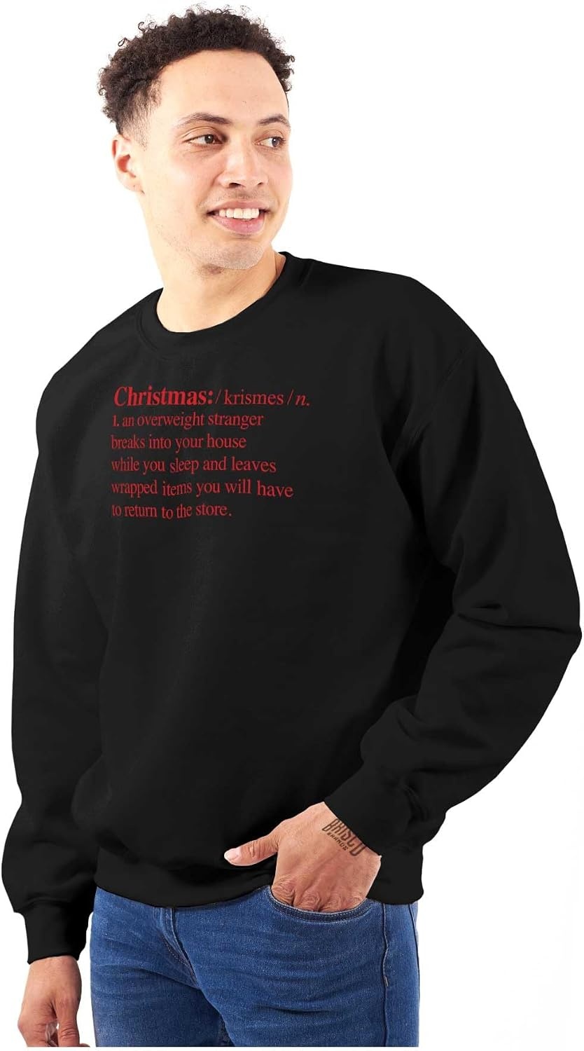 image:imageBrisco Brands Christmas Xmas Definition Funny Sweatshirt for Men or WomenBlack